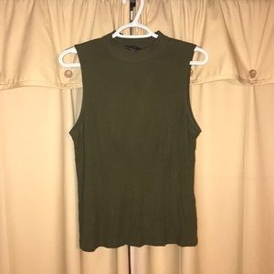 Amisu Green high neck tank top